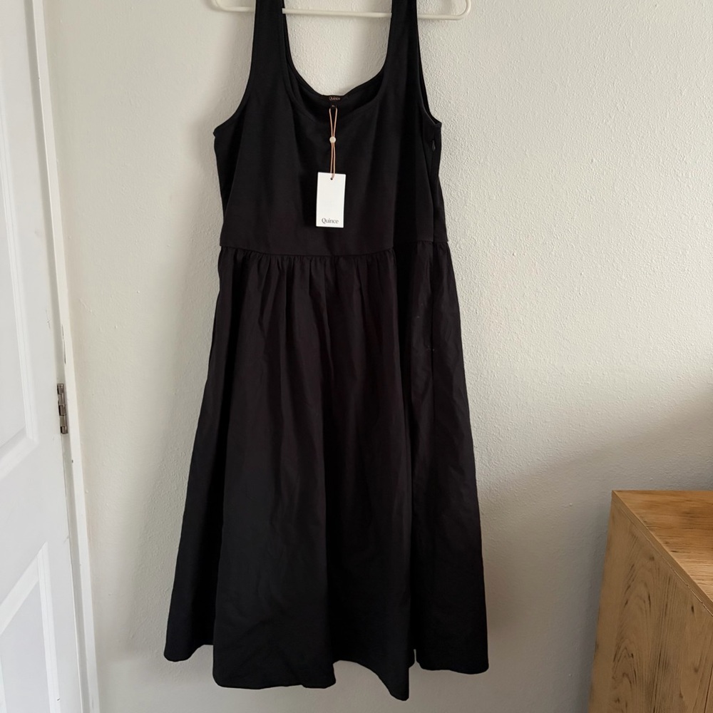 Quince Cotton Mixed Media Tank Dress
